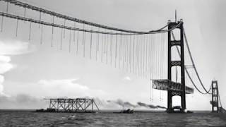 A peek at the construction of the Mackinac Bridge [upl. by Yonina]