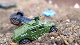 Invasion of US Military Base Camp Tank Helicopter Jet Planes  Toy Unboxing and Play [upl. by Pennie]