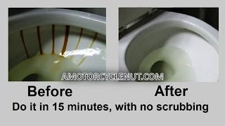 Toilet bowl iron stain removal Do it in 15 minutes no scrubbing [upl. by Ytsirhk]