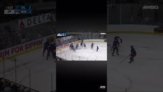 Igor somehow makes the save despite the stick flying out 🔵🔴🗽newyorkrangersnhligormsg [upl. by Esinart]