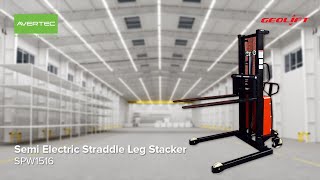 Semi Electric Straddle Leg Stacker SPW1516 [upl. by Phillipp850]