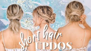 Updo Hairstyles for Short Hair  Kayley Melissa [upl. by Arymat]