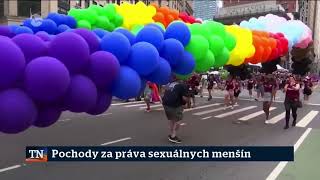 Markiza Televizne noviny Pochody za práva sexuálnych menšín [upl. by Neenaej]