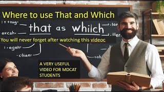 The Use of THAT and WHICH  MDCAT ENGLISH TIPS [upl. by Nodnol]