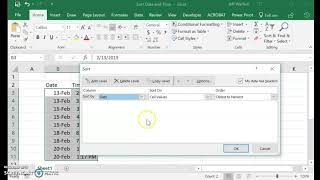 Excel Sort by Date and Time [upl. by Alyar]