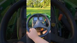 mowing with a John Deere 1025r [upl. by Hollie917]