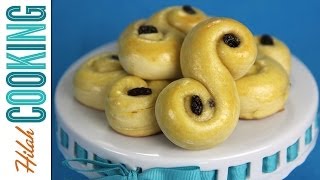 How to Make Lussekatter  Swedish Saffron Buns  Hilah Cooking [upl. by Akirea210]