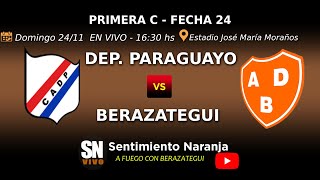 Dep Paraguayo vs Berazategui EN VIVO  Primera C  Fecha 24  Clausura 2024 [upl. by Shutz721]