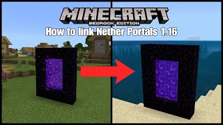 How to link Nether Portals Minecraft Bedrock 116 PS4 XBOX NINTENDO [upl. by Yrgoerg550]