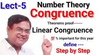 CONGRUENCE  Linear Congruence Solution in Number Theory LinearCongruence [upl. by Essyle]