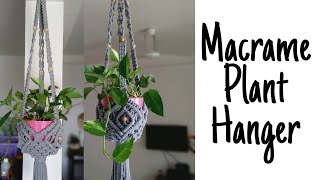 Macrame Plant Hanger Tutorial Diamond Shape  Macrame Plant Hanger Advance Level [upl. by Esinaej]