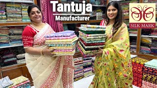 Hand Woven Matka amp Tantuja Muslin Saree Manufacturer  Muslin Saree Wholesale Price [upl. by Darlene]