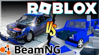 BeamNG VS Roblox 💥Car Crash Compilation 1 [upl. by Adlez]