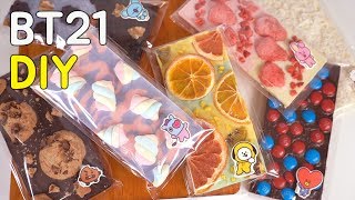 BT21 초콜릿 만들기 이것은 초콜릿인가 굿즈인가 DIY BT21 Chocolate For Best Friend [upl. by Tewfik]