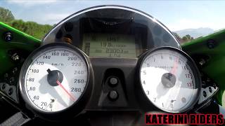 KAWASAKI ZZR1400 ZX14R TOPSPEED ACCELERATION ZX14R ZX 14R [upl. by Dlabihcra703]