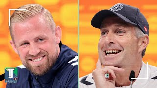 Kasper Hjulmand and Kasper Schmeichel EXPLAIN how they plan to STOP England in UEFA Euro faceoff [upl. by Amal382]