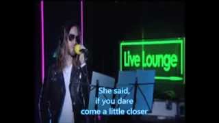 Thirty Seconds To Mars  Stay Rihanna in the Live Lounge Karaoke with Lyrics on Screen [upl. by Annahaj947]