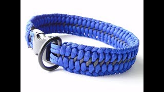 How to Make a Paracord Dog CollarWide 6 Strand Core Mated Half Hitch [upl. by Akiehsal272]