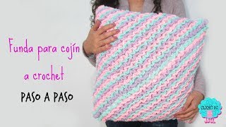 Funda para cojín a crochet  paso a paso [upl. by Ringo883]