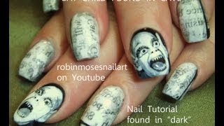 Nail Art Tutorial  DIY Halloween Nails  Bat Boy Design designs [upl. by Denyse267]