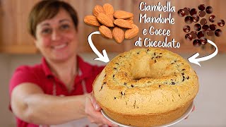 CIAMBELLA ALLE MANDORLE E GOCCE DI CIOCCOLATO  Ricetta Facile Senza Burro [upl. by Drofnas784]