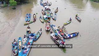 Cai Rang floating market a unique cultural feature of Vietnams river region [upl. by Najed]