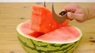 How To Cut Watermelon  Slicer Test and Review [upl. by Ambur]