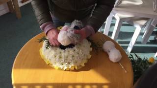 Bespoke Posy Pad Tribute  Seaside Florist [upl. by Onairot619]