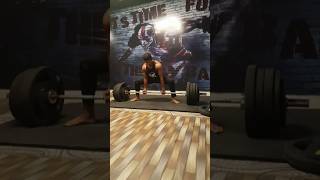 150kg Deadlift 2rep BW 57kg shorts motivation sports shortvideo deadlift [upl. by Enoyrt]