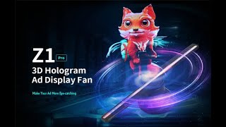 Alfawise Z1 Pro 3D Hologram Advertising Display Fan Projection Lamp Bencoma [upl. by Annaid]