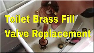 Toilet Brass Fill valve Replacement  How To Plumbing [upl. by Isoais]