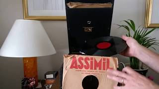 English Without Toil Lessons 120 to 127 Assimil 78rpm Record French  HMV C101N Gramophone [upl. by Anha]