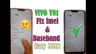 Easy method 2021 how to Fix Unknown Baseband amp Unknown IMEI Issue In MTK Devices on Vivo 1808y81 [upl. by Peg]