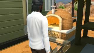 Rustic pizza oven Chef Hustle pack sims 4 [upl. by Anuhsal]