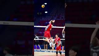 Yuji Nishida Powerful Spike abvolleyball [upl. by Airat146]