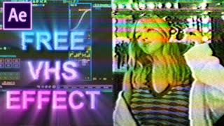 Free VHS Effect Tutorial NO PLUGINS Free VHS pack [upl. by Mackie]