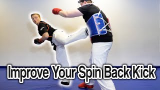 How to Improve Your Spin Back Kick  GNT Taekwondo Tutorial [upl. by Evelina]