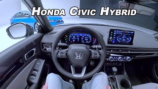 2025 Honda Civic HYBRID  Powerful 200hp and Nearly 50mpg POV First Look [upl. by Ecaidnac673]