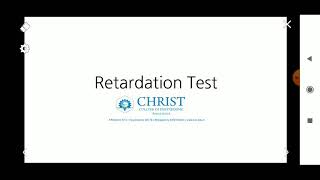 Retardation Test  Module 3  DCMT  KTU [upl. by Suzetta]