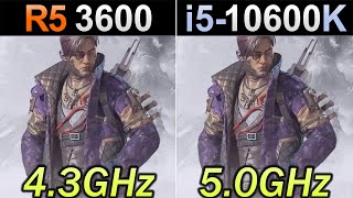 Ryzen 5 3600 43GHz Vs i510600K 50GHz  28 Games Benchmarks [upl. by Bowes]