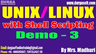 UNIXLINUX with Shell Scripting tutorials  Demo  3  by Mrs Madhuri on 13092024 10AM IST [upl. by Nas]