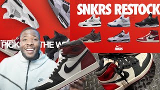 CRAZY NIKE SNKRS RESTOCK AIR JORDAN 1 LOST amp FOUND RESTOCK AGAIN JORDAN 1 BLACK TOE REIMAGINED [upl. by Bannon]