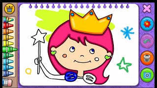 Princess Coloring Book amp Games The best Free educational App [upl. by Dilks]