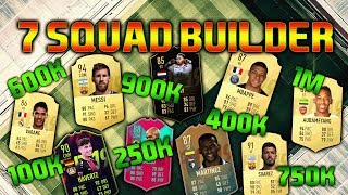 FIFA 19 SQUAD BUILDER 100K 250K 400K 600K 750K 900K 1M SQUAD BUILDER FUT CHAMPIONS FIFA 19 [upl. by Tansy]