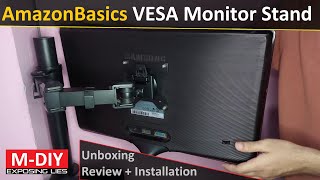 AmazonBasics Monitor Stand Unboxing Review  Installation [upl. by Bithia]