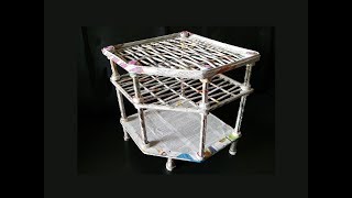 How To Make Rack From Newspaper  DIY Rack from cardboard  DIY Newspaer rack Best out of waste [upl. by Oibesue]