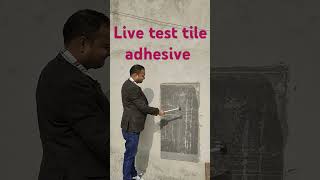 Live testing tile adhesive adhesives tiles adhesive glue buildingmaterials [upl. by Atikihc]