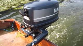 Yamaha 4hp Outboard Motor fitted to Mirror Dingy [upl. by Yud405]