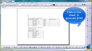 CATIA DRAFTING  Bill Of Material BOM [upl. by Ragnar]