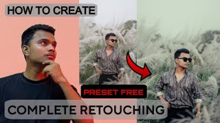 Lightroom mobile cinematic Green tone photo retouching  PRESET FREE [upl. by Ahtinak236]